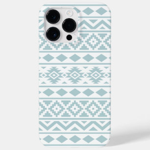 Aztec Essence Ptn III Duck Egg Blue auf Weiß Case-Mate iPhone 14 Pro Max Hülle