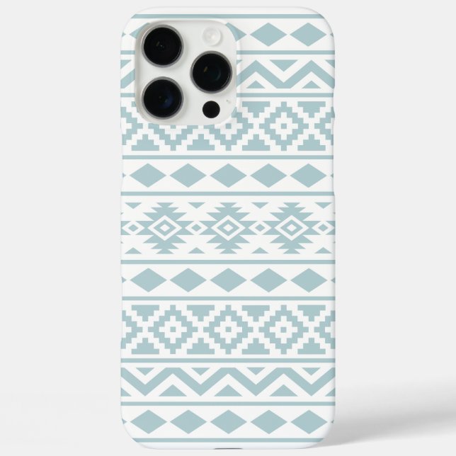 Aztec Essence Ptn III Duck Egg Blue auf Weiß Case-Mate iPhone Hülle (Rückseite)