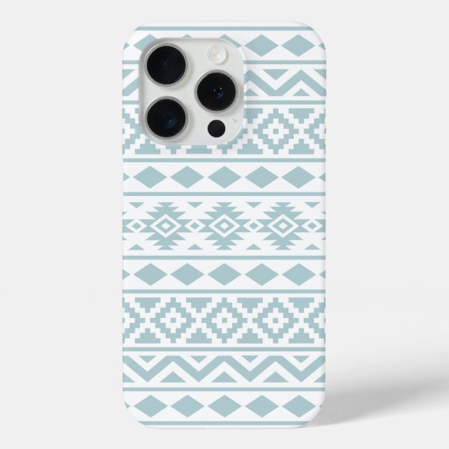 Aztec Essence Ptn III Duck Egg Blue auf Weiß Case-Mate iPhone Hülle (Rückseite)