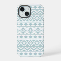 Aztec Essence Ptn III Duck Egg Blue auf Weiß