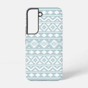 Aztec Essence Ptn III Weiß auf Enteneiblau Samsung Galaxy Hülle