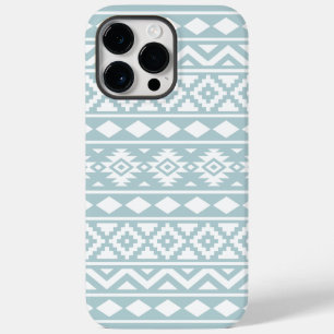 Aztec Essence Ptn III White on Duck Egg Blue Case-Mate iPhone 14 Pro Max Hülle