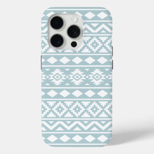Aztec Essence Ptn III White on Duck Egg Blue Case-Mate iPhone Hülle