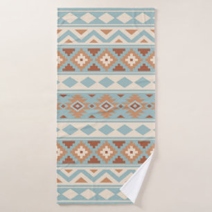 Aztec Essence Ptn IIIb Blue Cream Terracottas Badehandtuch