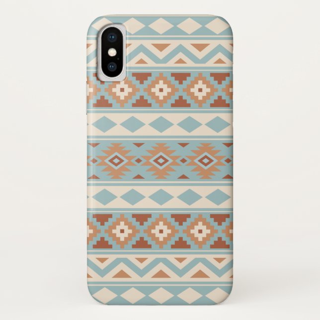 Aztec Essence Ptn IIIb Blue Cream Terracottas Case-Mate iPhone Hülle (Rückseite)