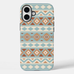 Aztec Essence Ptn IIIb Blue Cream Terracottas iPhone 16 Plus Hülle