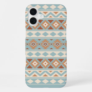 Aztec Essence Ptn IIIb Blue Cream Terracottas iPhone 16 Plus Hülle