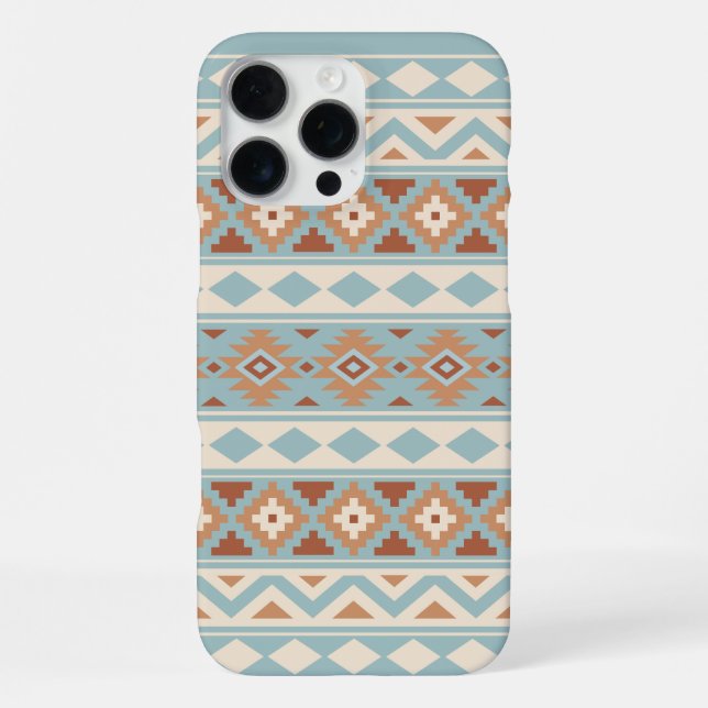 Aztec Essence Ptn IIIb Blue Cream Terracottas iPhone Hülle (Rückseite)
