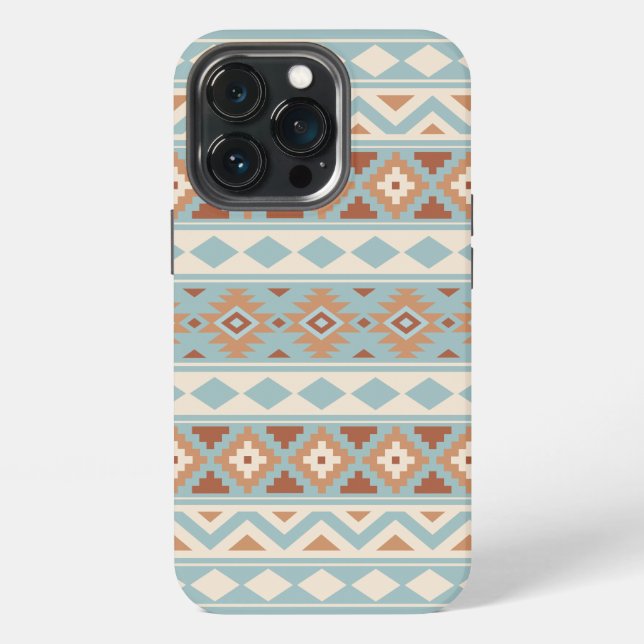 Aztec Essence Ptn IIIb Blue Cream Terracottas iPhone Hülle (Hinten)