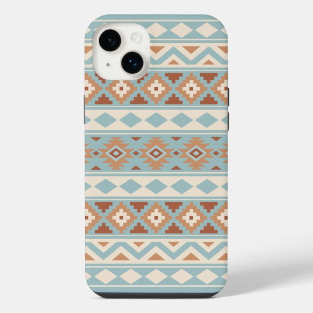 Aztec Essence Ptn IIIb Blue Cream Terracottas iPhone Hülle (Rückseite)