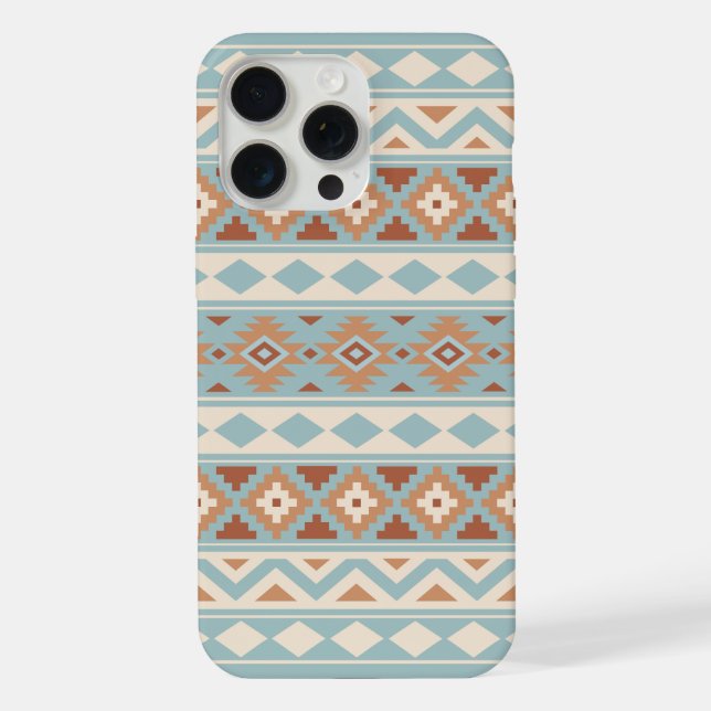 Aztec Essence Ptn IIIb Blue Cream Terracottas iPhone Hülle (Rückseite)