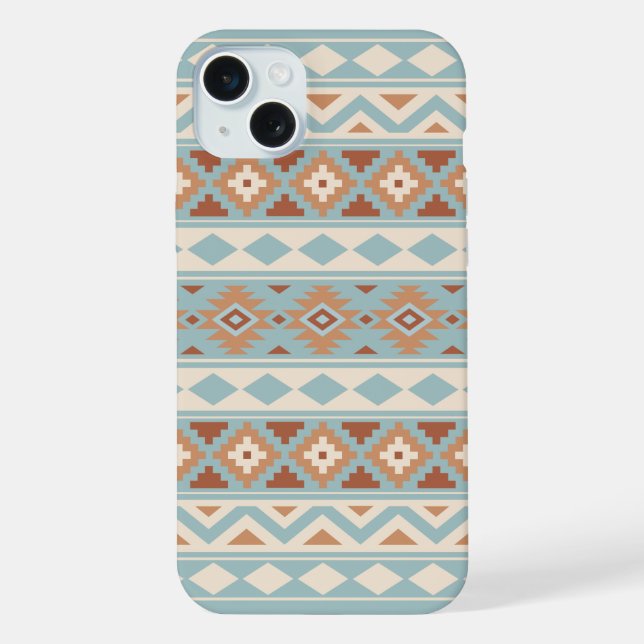 Aztec Essence Ptn IIIb Blue Cream Terracottas iPhone Hülle (Rückseite)