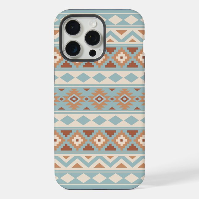Aztec Essence Ptn IIIb Blue Cream Terracottas iPhone Hülle (Rückseite)