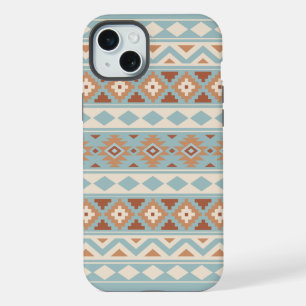Aztec Essence Ptn IIIb Blue Cream Terracottas iPhone 15 Plus Hülle