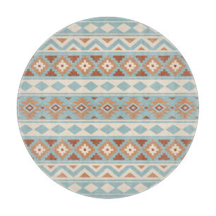 Aztec Essence Ptn IIIb Blue Cream Terracottas Schneidebrett