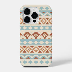 Aztec Essence Ptn IIIb Blue Terracottas Creme iPhone 14 Pro Hülle