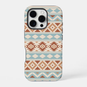 Aztec Essence Ptn IIIb Blue Terracottas Creme iPhone 16 Pro Hülle