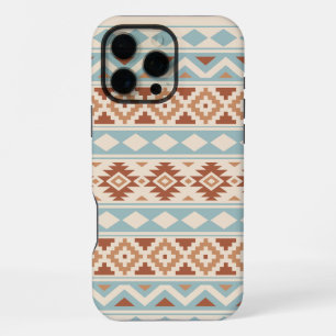 Aztec Essence Ptn IIIb Blue Terracottas Creme iPhone 16 Pro Max Hülle