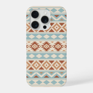 Aztec Essence Ptn IIIb Blue Terracottas Creme iPhone 15 Pro Hülle