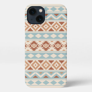 Aztec Essence Ptn IIIb Blue Terracottas Creme iPhone 13 Hülle