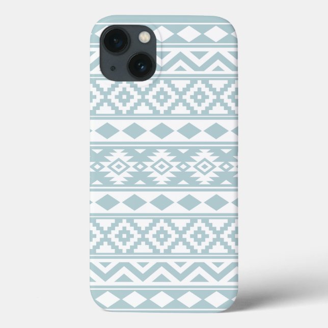 Aztec Essence Ptn IIIb Enteneier Blau & Weiß Case-Mate iPhone Hülle (Rückseite)