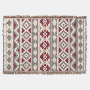 Aztec Essence V Ptn IIIb Cream Taupe Red Decke