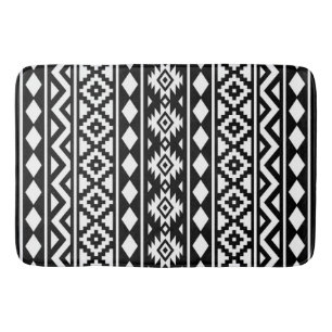 Aztec Essence Vertical Ptn III White on Black Badematte