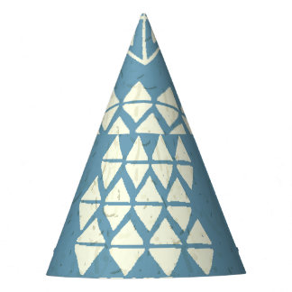 Aztec Ethnic: Blue Geometric Seamless. Partyhütchen