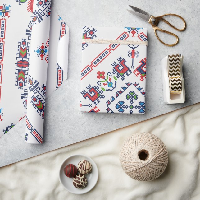 Aztec Ethnic Pattern Geschenkpapier (Kunsthandwerk)