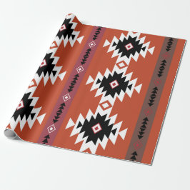 Aztec farbiges geometrisches Muster Geschenkpapier