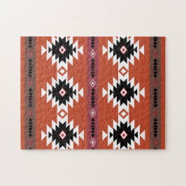 Aztec farbiges geometrisches Muster Puzzle