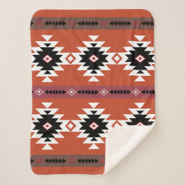 Aztec farbiges geometrisches Muster Sherpadecke