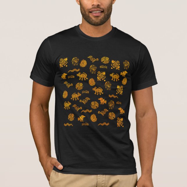 Aztec Figures of Animals T-Shirt (Vorderseite)
