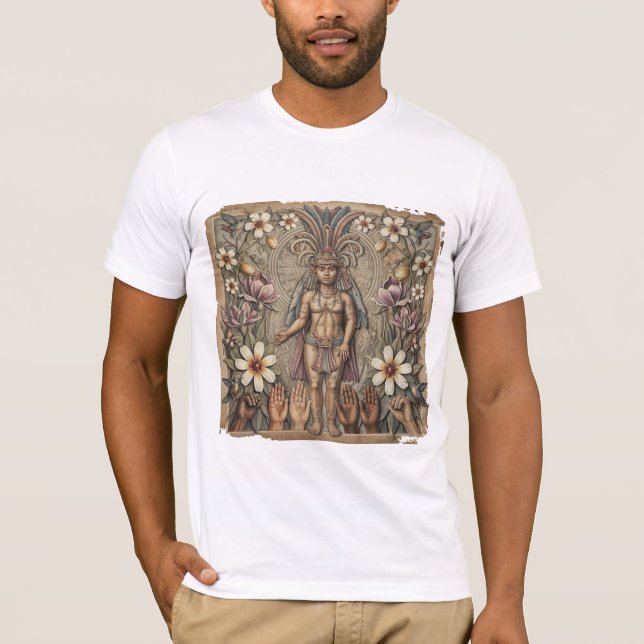 Aztec Floral Pride T - Shirt | Quee Maya Art (Vorderseite)
