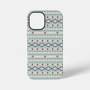 Aztec-Formen-Muster Rost Creme Türkisblau iPhone 12 Mini Hülle