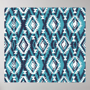 Aztec Geometric Tribal Navajo Print Poster