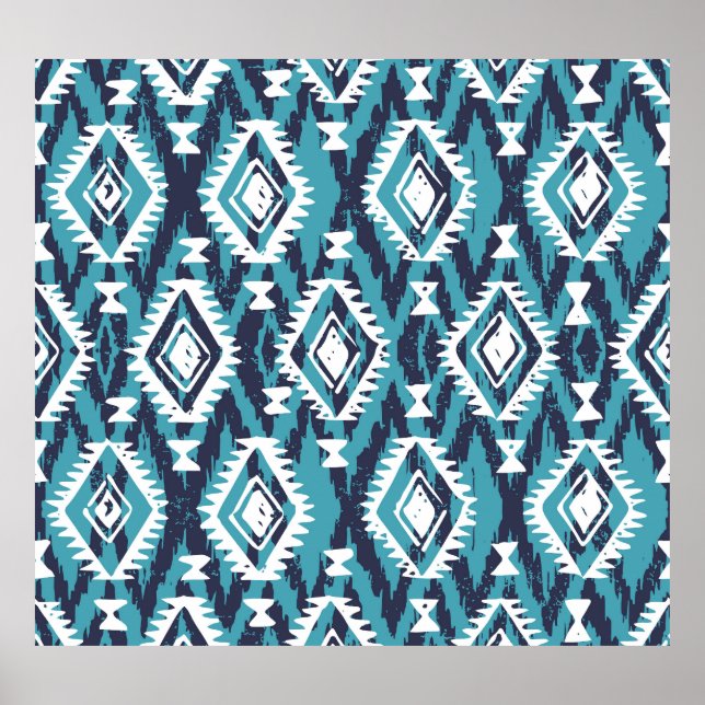 Aztec Geometric Tribal Navajo Print Poster (Vorne)