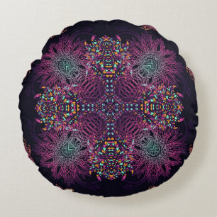 Aztec geometrische, Vintage nahtlose Muster. Rundes Kissen