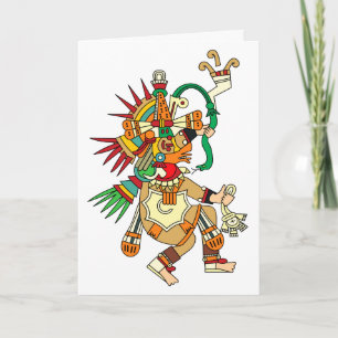 Aztec God Quetzalcoatl Dankeskarte