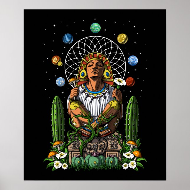 Aztec God Xochipilli Poster (Vorne)