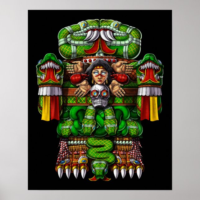 Aztec Goddess Coatlicue Poster (Vorne)