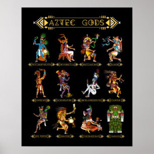Aztec Gods Poster