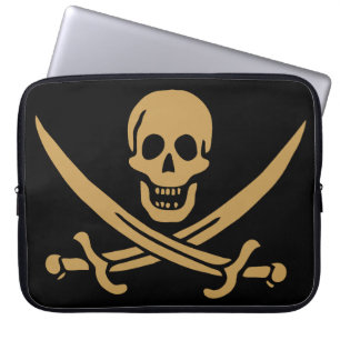Aztec Gold Schädelsäbel-Pirat Calico Jack Laptopschutzhülle
