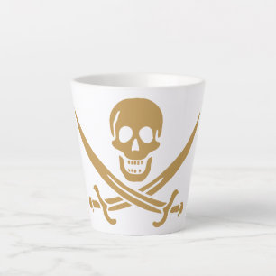 Aztec Gold Skull & Cutlass Pirate Calico Jack Milchtasse