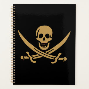 Aztec Gold Skull & Cutlass Pirate Calico Jack Planer