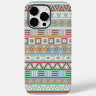 Aztec Influenza Pattern Blaue Creme Terracottas Case-Mate iPhone 14 Pro Max Hülle