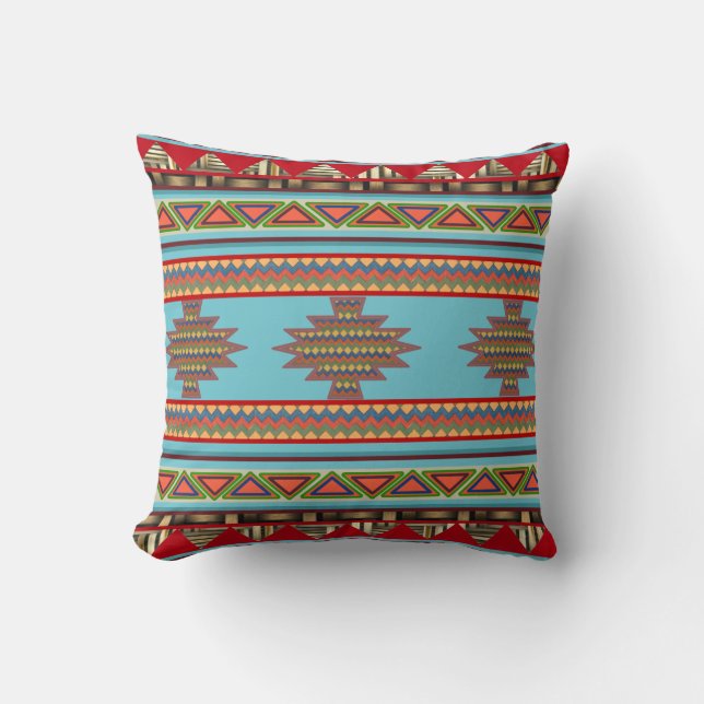 Aztec Inspiriert Pillow Kissen (Vorderseite)
