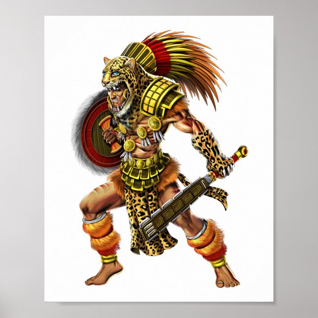 Aztec Jaguar Warrior Poster (Vorne)