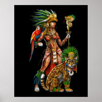 Aztec Jaguar Warrior Woman