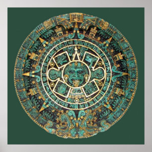 AZTEC-Kalender in Farbe Poster